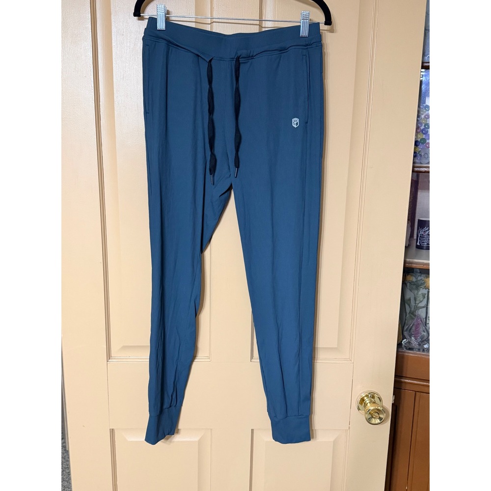 Born Primitive Mens Slate Blue Ribbed Training Joggers Athletic Pants Small